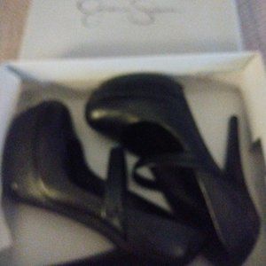 Jessica Simpson Black Dream Nappa  platform heels